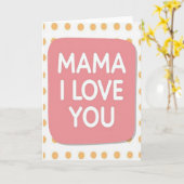 Sweet Mama Love You カード (黄色い花)
