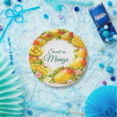 Sweet Mango Tropical Fruit Paper Plates ペーパープレート (パーティー)