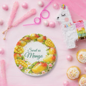 Sweet Mango Tropical Fruit Paper Plates ペーパープレート (パーティー)