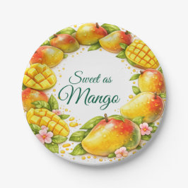 Sweet Mango Tropical Fruit Paper Plates ペーパープレート