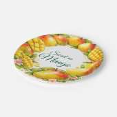 Sweet Mango Tropical Fruit Paper Plates ペーパープレート (アングル)
