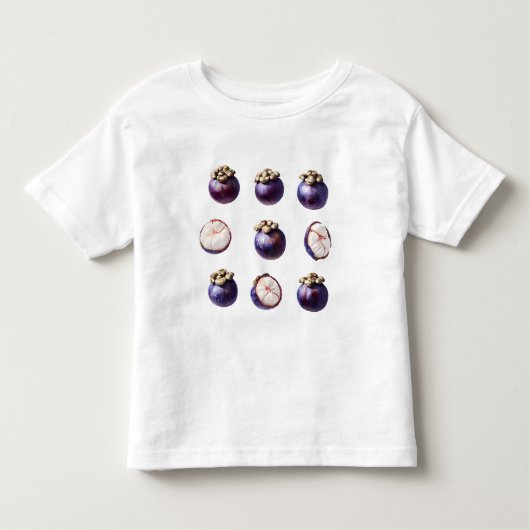 Sweet Mangosteen Tropical Fruit トドラーTシャツ (正面)