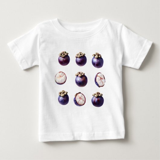 Sweet Mangosteen Tropical Fruit ベビーTシャツ (正面)
