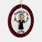 Sweet Manicurist Gift – キュートありがとう爪、 ネイル技術 セラミックオーナメント (右)