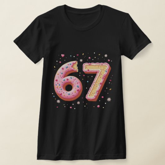 Sweet Math Donut Fraction Back to School 67  Tシャツ (レイダウン)