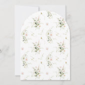 Sweet Meadow Bunny Wildflower Ribbon Baby Shower 招待状 (裏面)