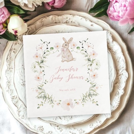 Sweet Meadow Bunny & Wildflowers Baby Shower