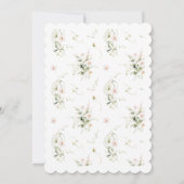 Sweet Meadow Bunny & Wildflowers Baby Shower 招待状 (裏面)