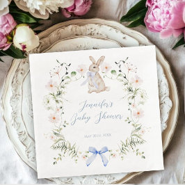 Sweet Meadow Bunny Wildflowers Bow Baby Shower