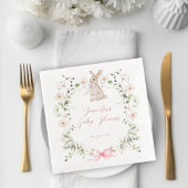 Sweet Meadow Bunny Wildflowers Bow Baby Shower