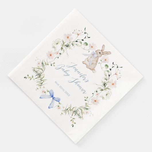 Sweet Meadow Bunny Wildflowers Bow Baby Shower (コーナー)