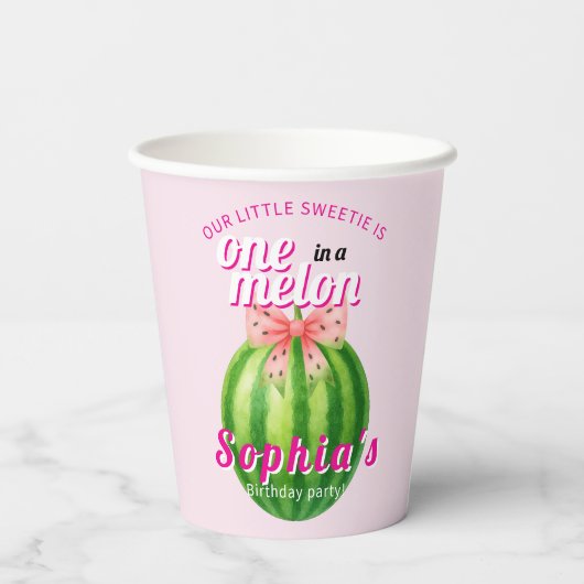 Sweet Melon First Birthday Party 紙コップ (裏面)