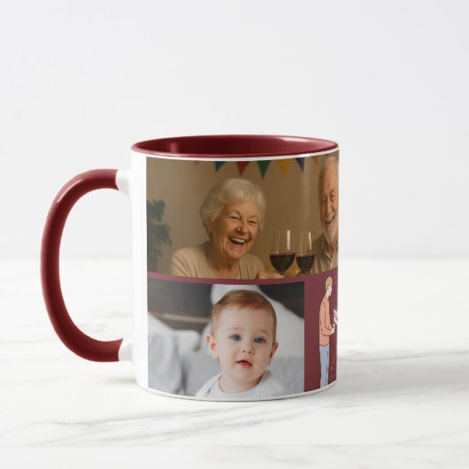 Sweet Memory Photo Collage Valentine's Day マグカップ (左)