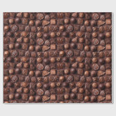 Sweet Milk Brown Birthday Chocolate Wrapping Paper ラッピングペーパー (フラット)