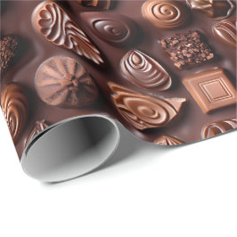 Sweet Milk Brown Birthday Chocolate Wrapping Paper ラッピングペーパー