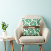 Sweet Minty Green Donut Throw Pillow クッション (椅子)