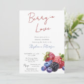 Sweet Mixed Berries Berry In Love Bridal Shower  招待状 (スタンド正面)