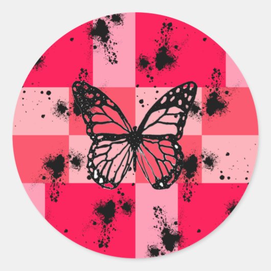 Sweet Modern candy abstract art ラウンドシール (正面)