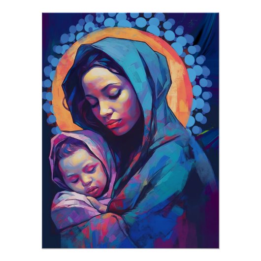 Sweet Moments Mother & Child Wall Art on Poster ポスター (正面)