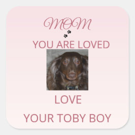 Sweet Moments With Your Fur-Kid スクエアシール