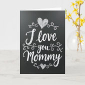 Sweet Mommy チョークハートカード カード (黄色い花)