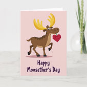 Sweet Moosethers Day Floral Card カード (正面)