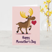 Sweet Moosethers Day Floral Card カード (黄色い花)