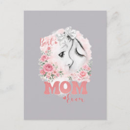 Sweet Mother and Child Watercolor Roses "Best Mom  ポストカード