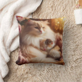 Sweet Mother Cat & Kitten - Mother's Day Throw Pil クッション (ブランケット)