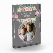 Sweet Mother's Day美しいピンクの花の写真 フォトブロック (左)