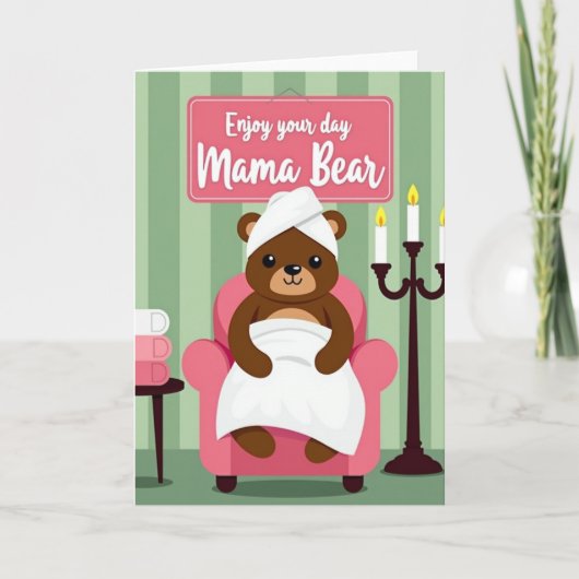 Sweet Mothers Day Bear Spa Card カード (正面)