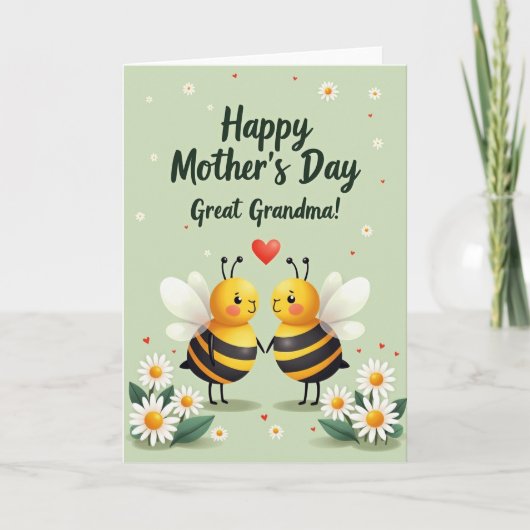 Sweet Mothers Day Bees Card カード (正面)