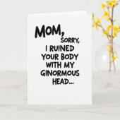 Sweet Mothers Day Body Ruined Card カード (黄色い花)