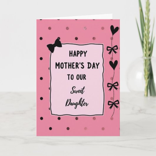 Sweet Mothers Day Bow Card カード (正面)