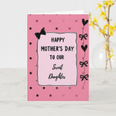 Sweet Mothers Day Bow Card カード (黄色い花)