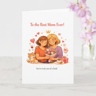 Sweet Mother's Day Card – To the Best Mom Ever カード