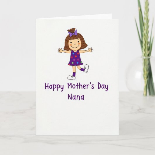 Sweet Mothers Day Cartoon Card カード (正面)