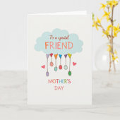 Sweet Mothers Day Cloud Art Card カード (黄色い花)