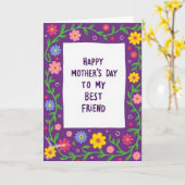 Sweet Mothers Day Floral Vines Card カード (黄色い花)