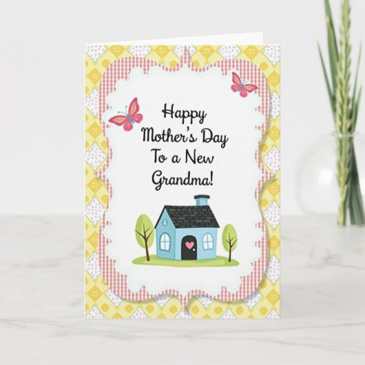 Sweet Mothers Day House Scene Card カード (正面)