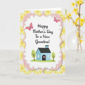 Sweet Mothers Day House Scene Card カード (黄色い花)