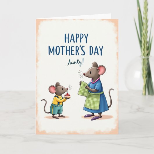 Sweet Mothers Day Mouse Card カード (正面)