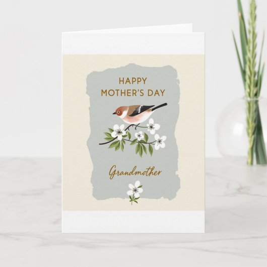 Sweet Mothers Day Robin Art Card カード (正面)