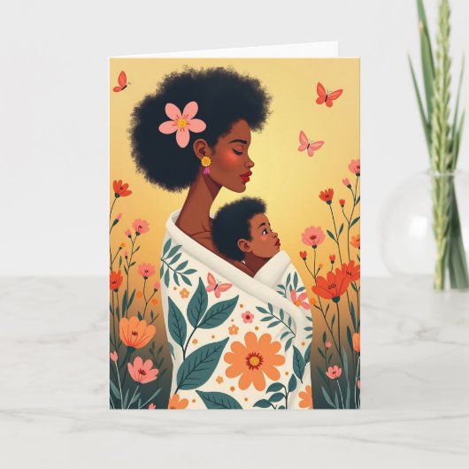 Sweet Mothers Day Tender Moment Card カード (正面)