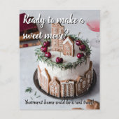 Sweet Move Real Estate Xmas Mailer gingerbread チラシ (正面)