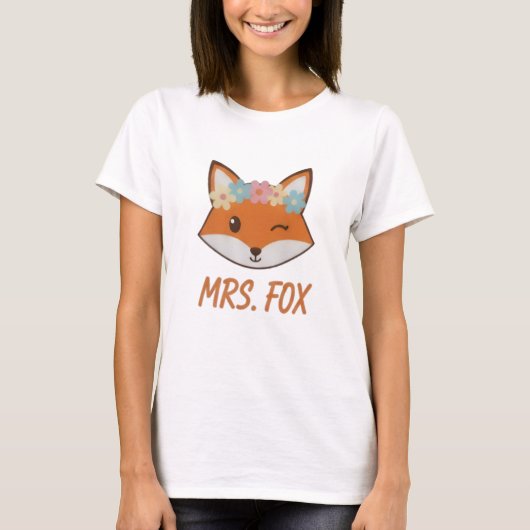 Sweet Mrs. Fox Women's Matching Couples Tシャツ (正面)