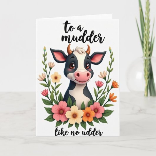 Sweet Mudder Like No Udder Card カード (正面)