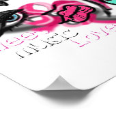 Sweet Music Love Grafittiオートクチュールリスト ポスター (角)