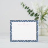 Sweet Navy Floral Nursery Note Card 案内状 (スタンド正面)
