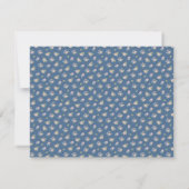Sweet Navy Floral Nursery Note Card 案内状 (裏面)